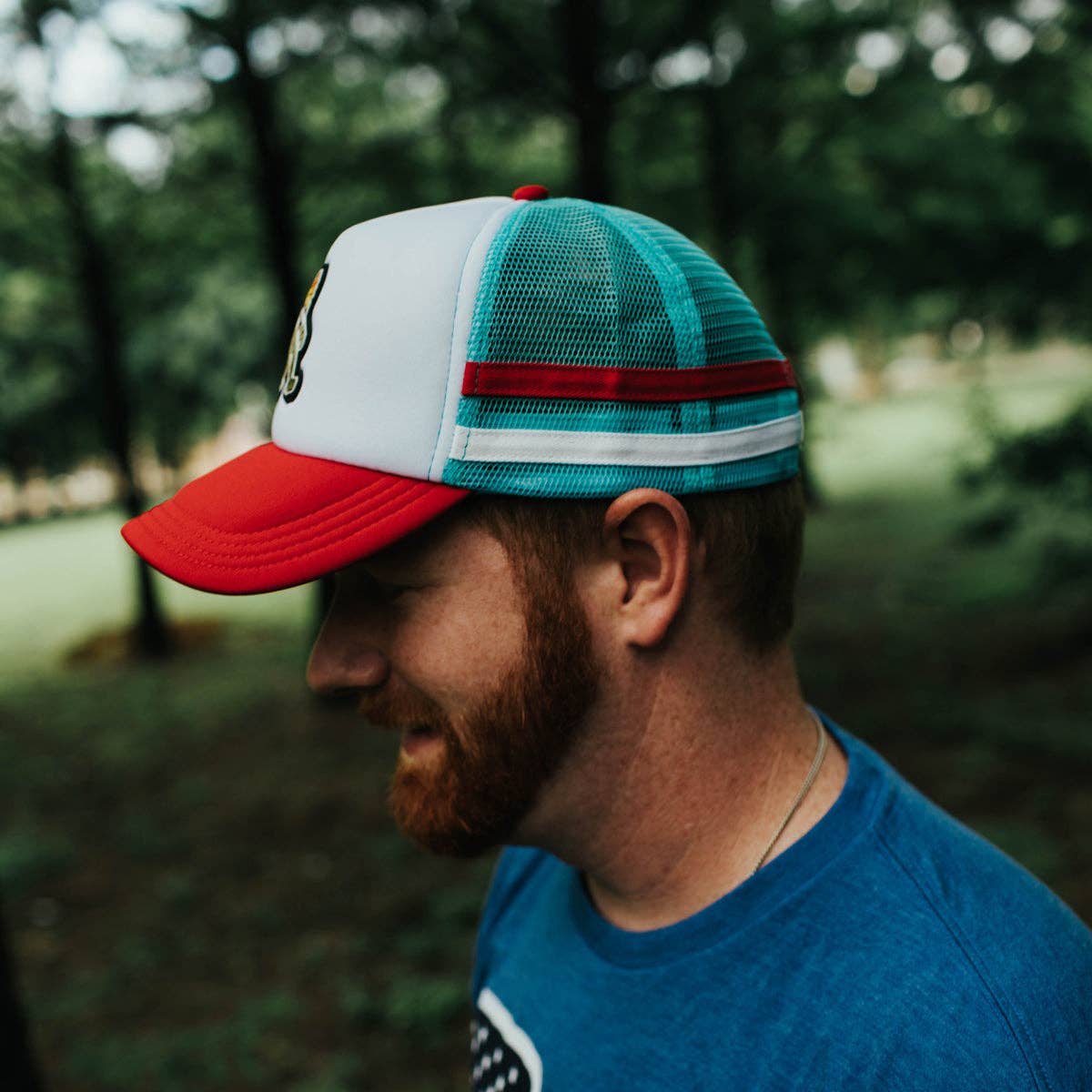 Yeti Red, White, and Blue Foam Hat