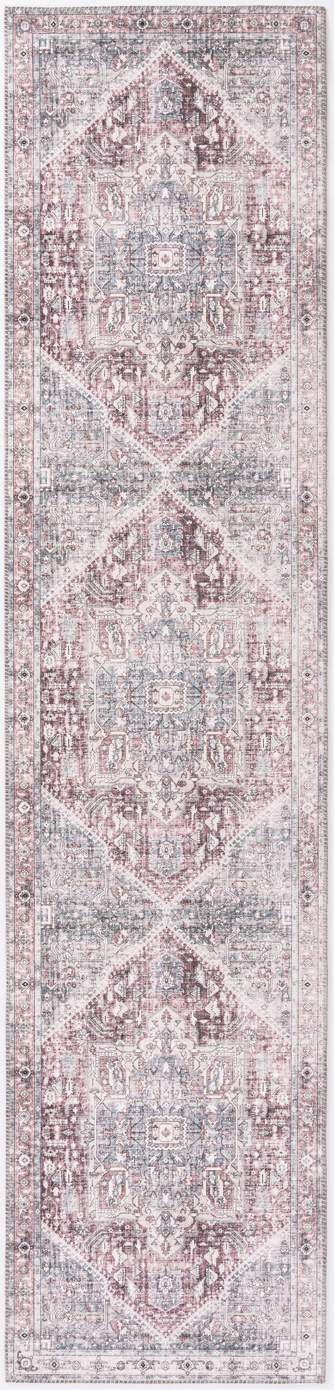 Abani Paloma PAL130A Vintage Red & Grey Traditional Area Rug