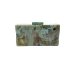 Image of 7014 - Large Rectangular Green Marble Clutch