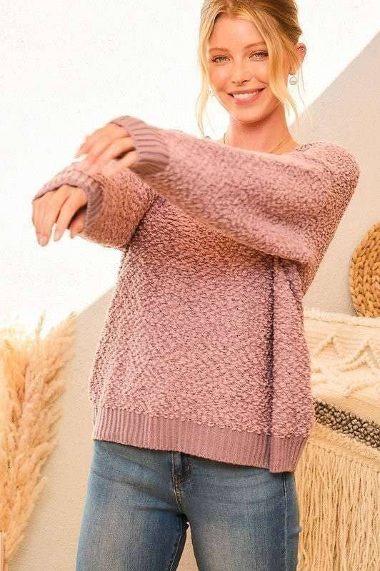 V Neck Oversize Solid Sweater