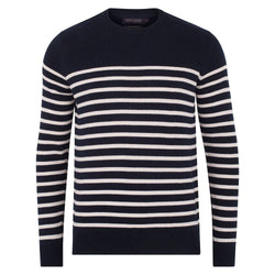 Image of Mens 100% Cotton Striped Breton Sweater