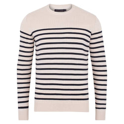 Image of Mens 100% Cotton Striped Breton Sweater