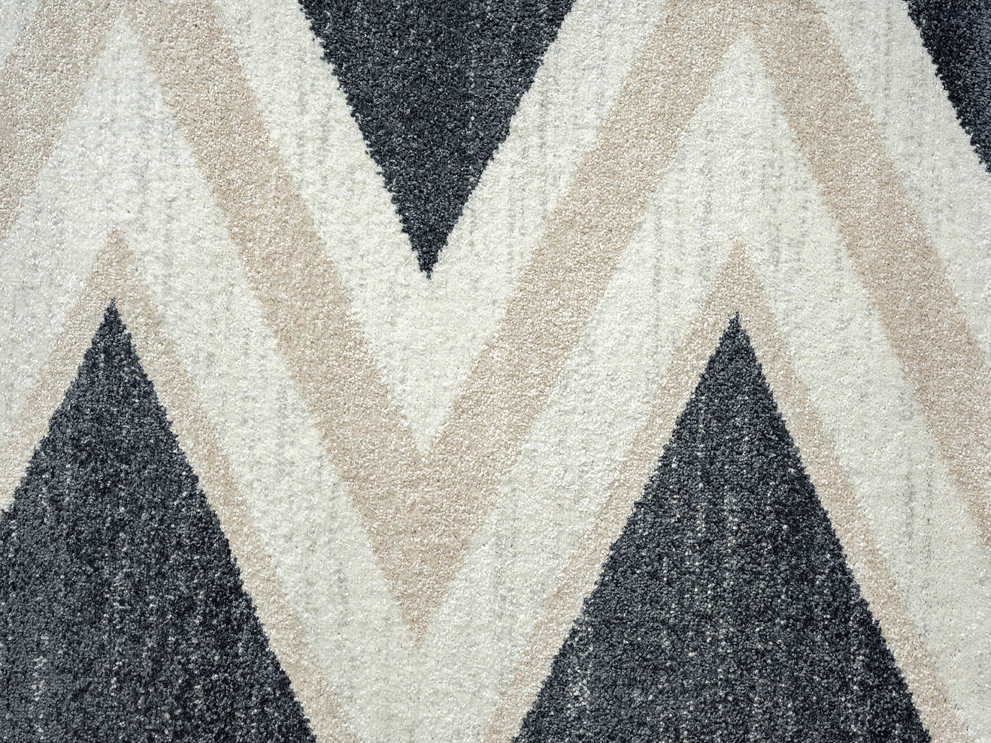 Tulum TUL130A Contemporary Grey & Cream ZigZag Rug