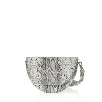 Lune Saddle Bag (Grey Snake-Print)