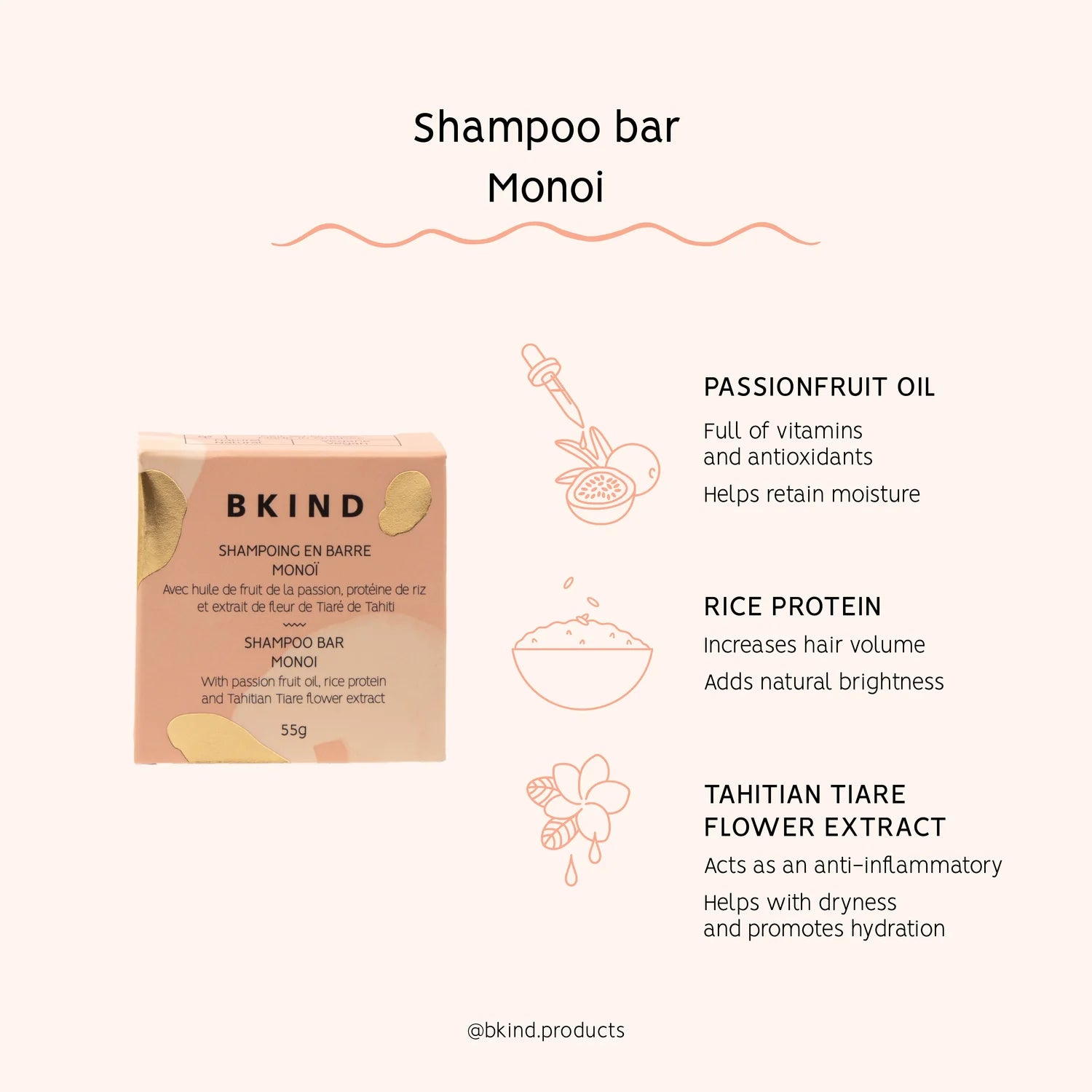 Shampoo Bar - Monoi - Dry and Thin Hair