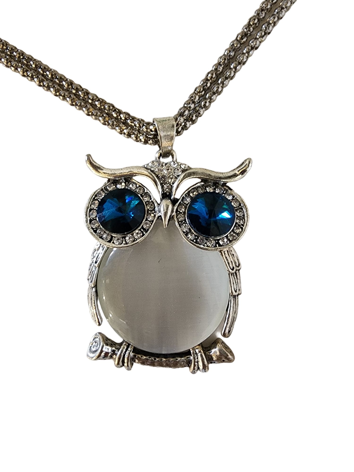 Silver Dipped Owl Necklace