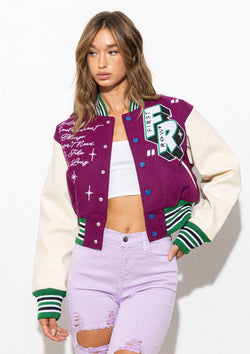 Image of EASY LIVIN TIGER  VARSITY JACKET