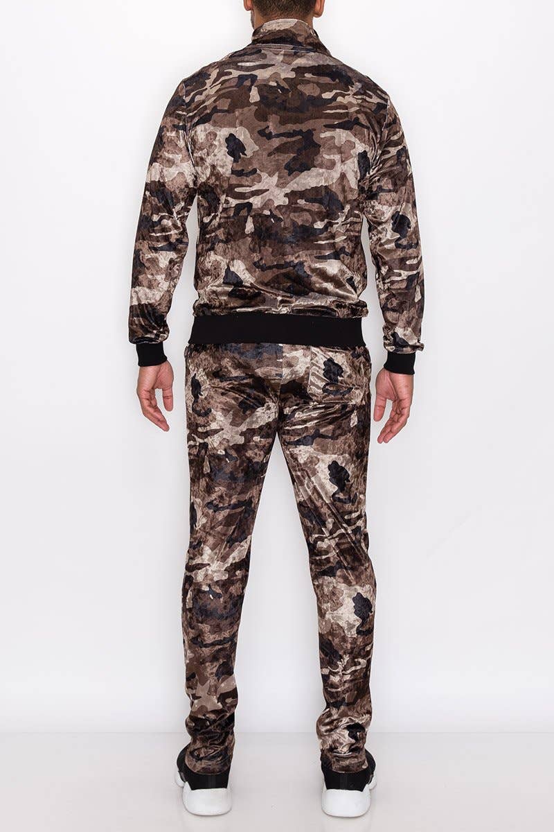 Men Velvet Camo Track Suits Pre-pack