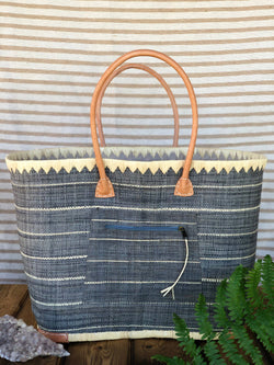 Image of Rabat Big Straw Basket Bag