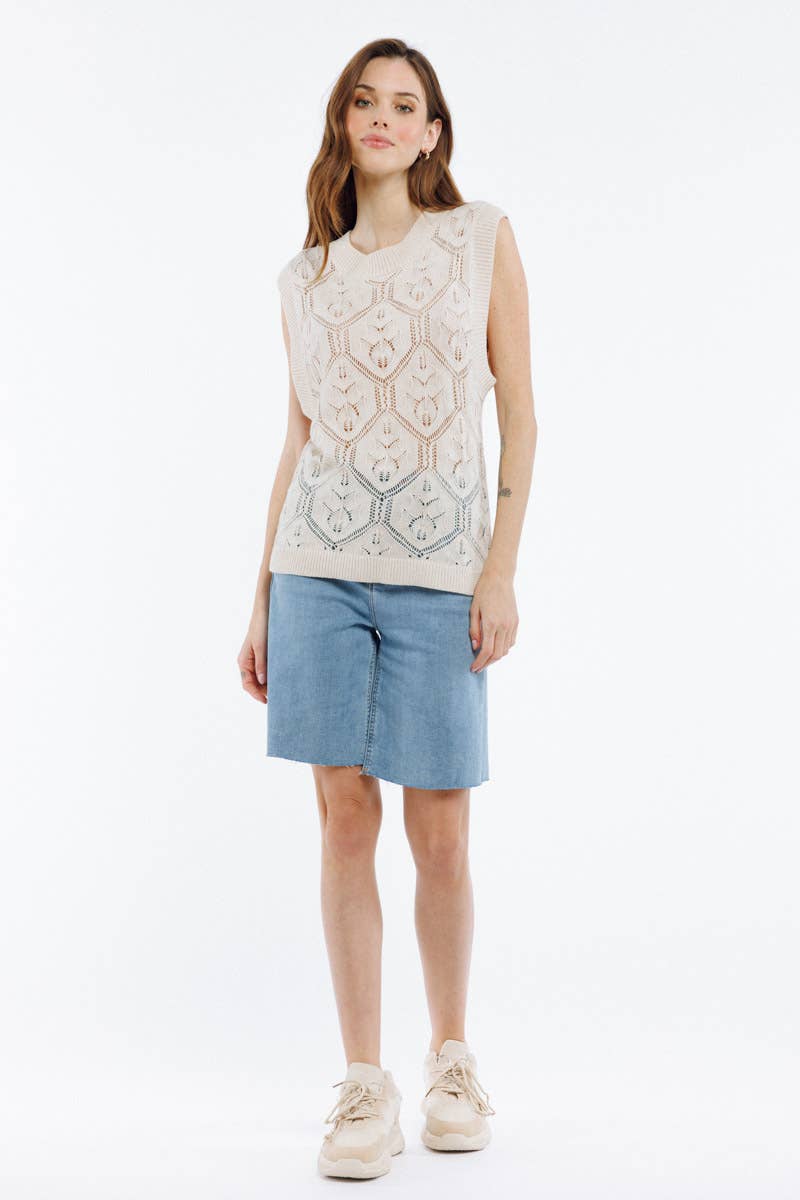 Sleeveless knit top - PAMY