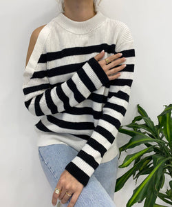 Image of Striped knit sweater - HILONA