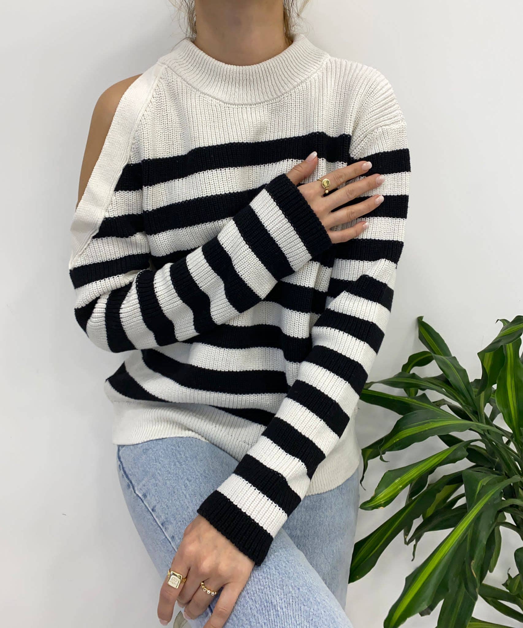 Striped knit sweater - HILONA