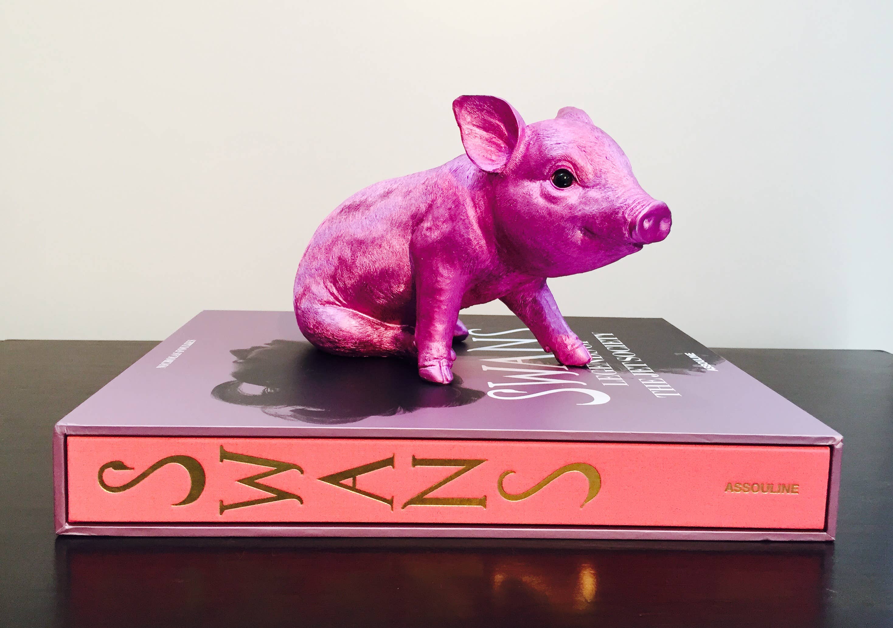 Pink Chrome Piggy Bank Standing - 9.5