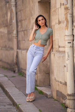 Image of Maddie straight Jeans: STONE_DENIM / 34