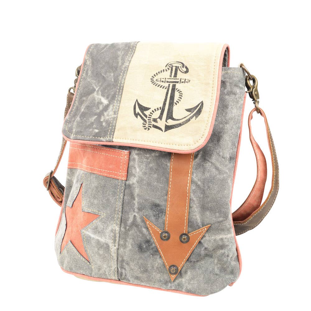 Star Anchor And Arrow Canvas Shoulder Bag