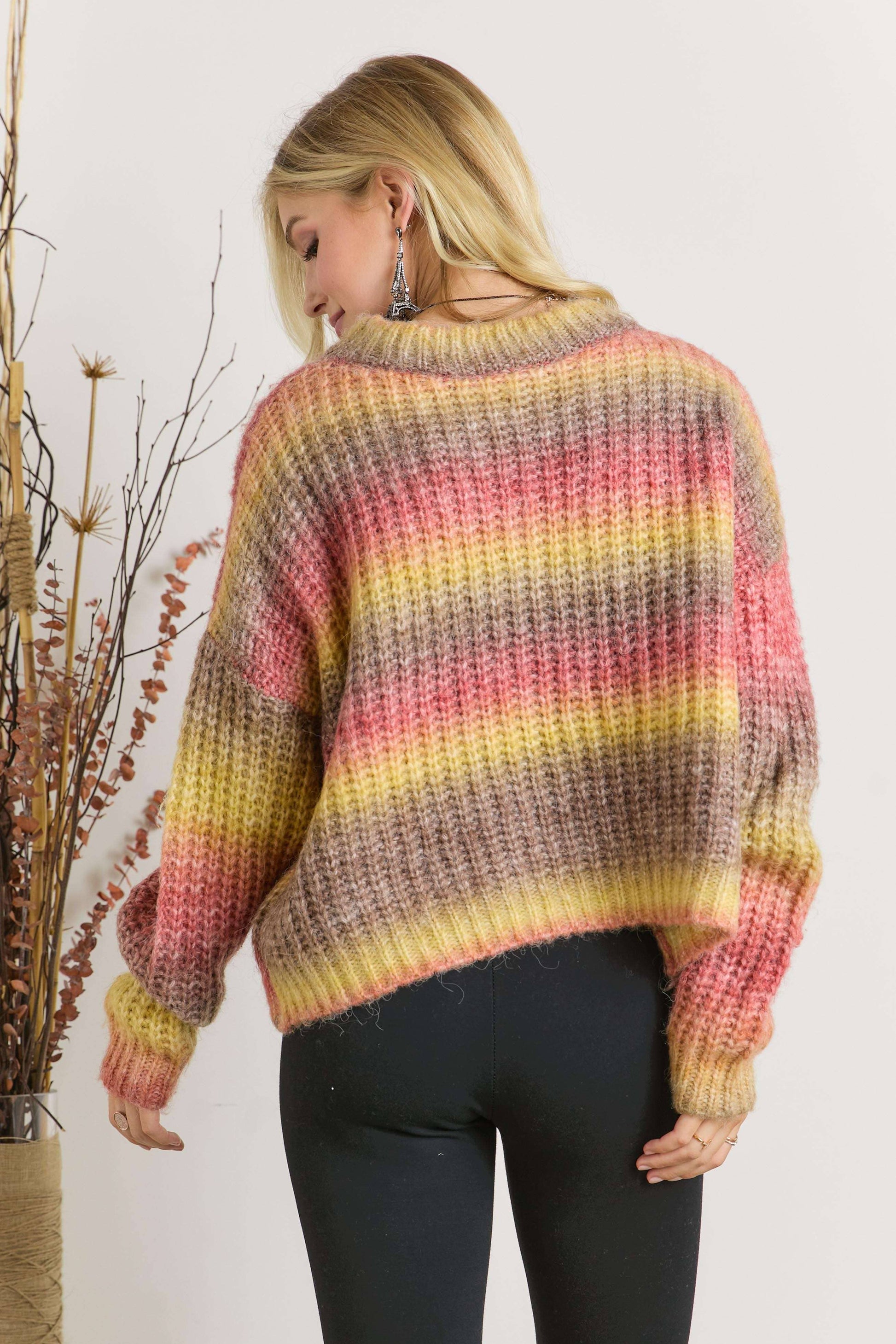 CESW2485 - MULTI STRIPE SWEATER