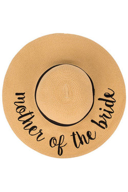 Image of C.C Spring Summer Lettering Straw Brim Hat with Ribbon Band: Aloha Beaches