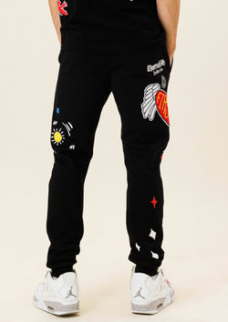 Image of ALL OVER EMBROIDERED JOGGER