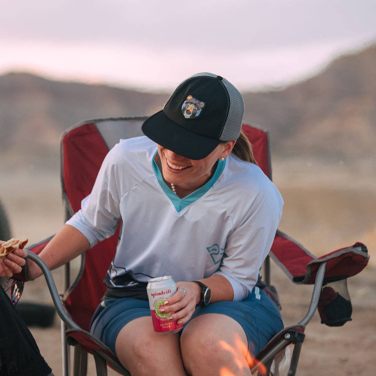 Bear Face Black Backpack Hat