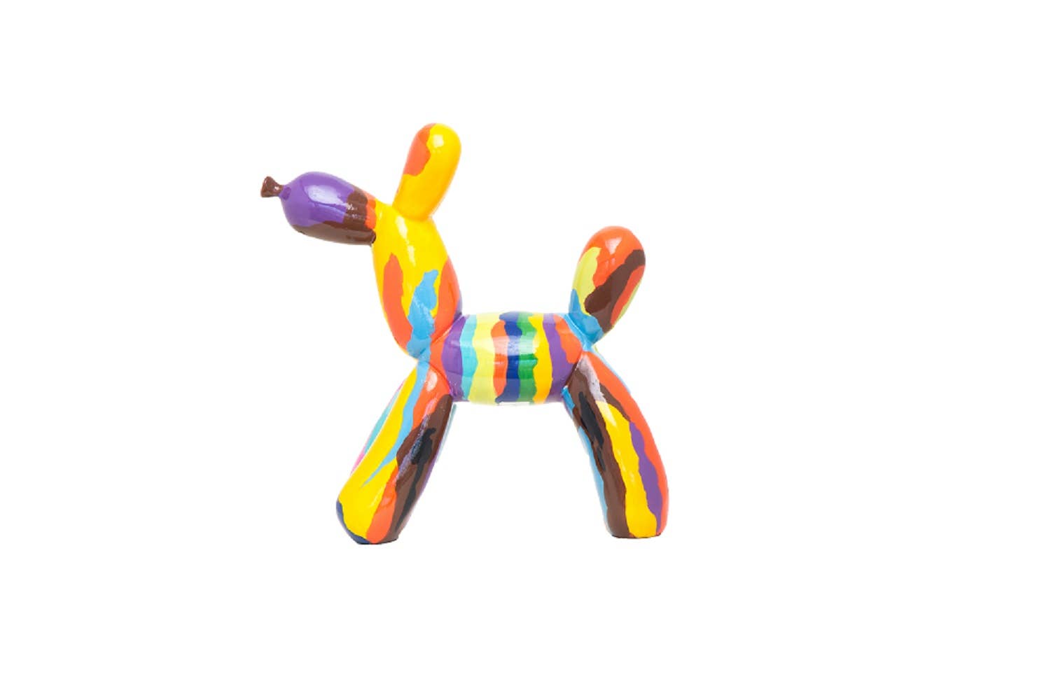 Hand Painted Graffiti Resin Dog Sculpture - 12