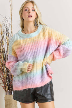 Image of CESW2485 - MULTI STRIPE SWEATER