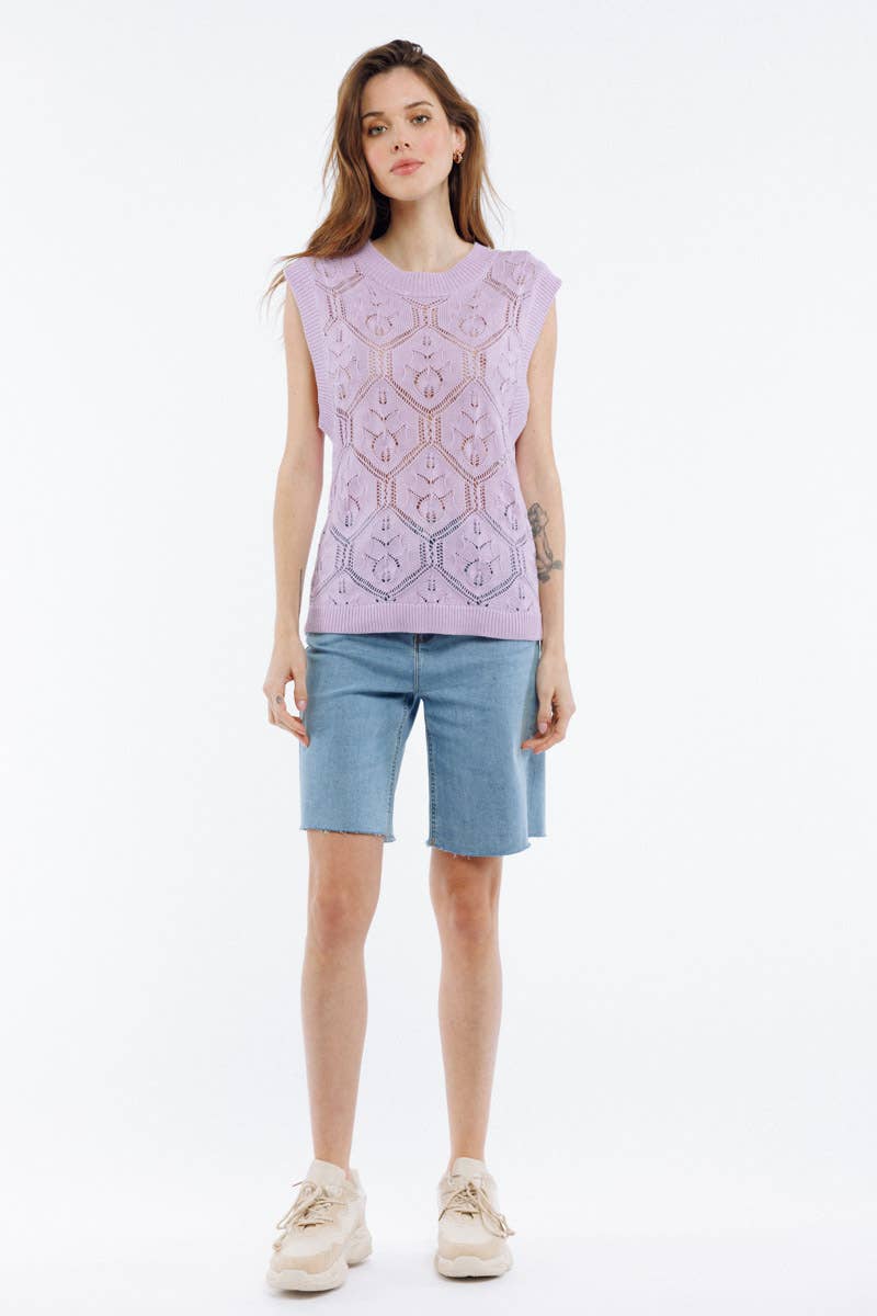 Sleeveless knit top - PAMY