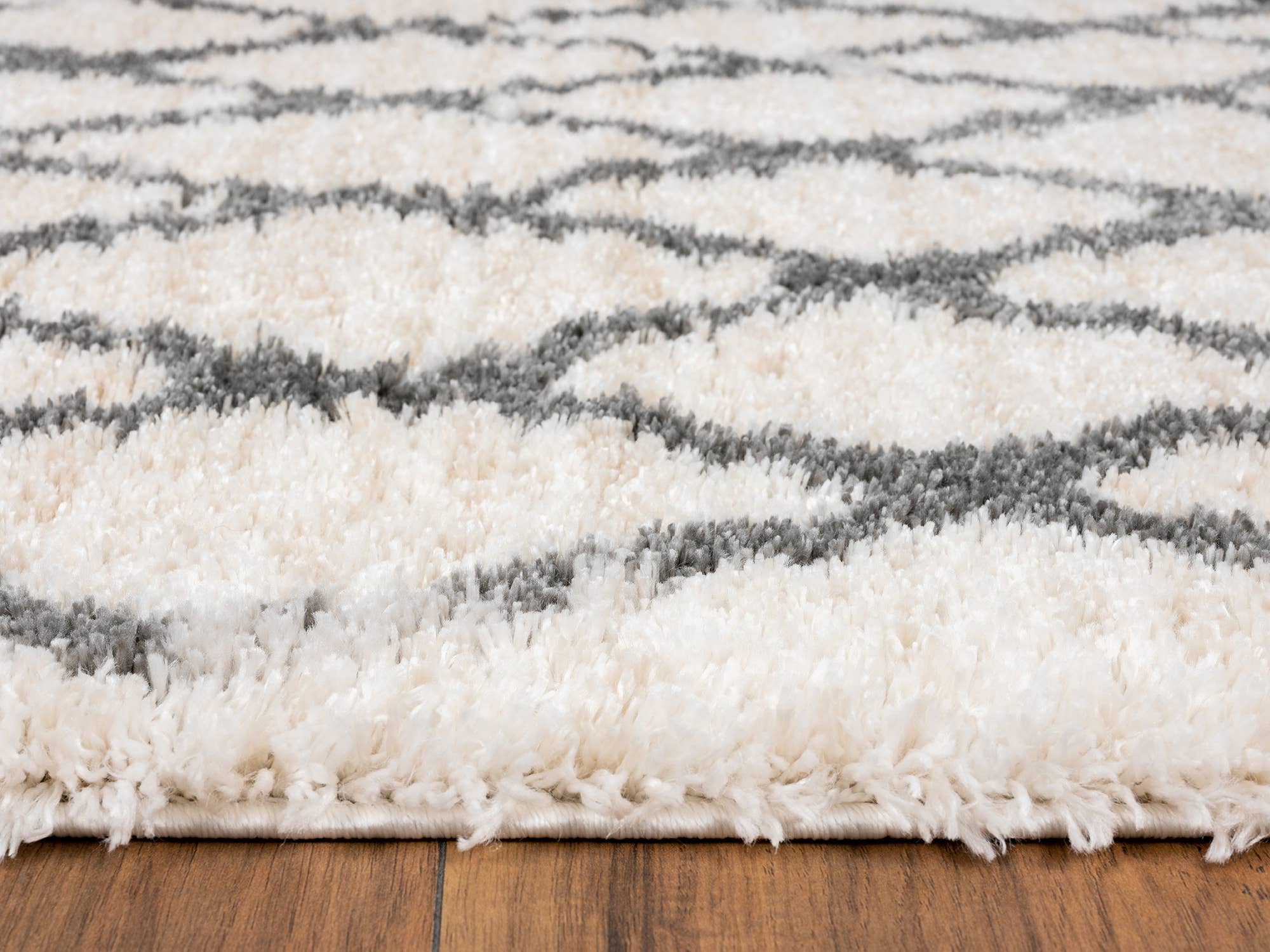 Abani Boston BOS130A - Beige Cream Shag Area Rug