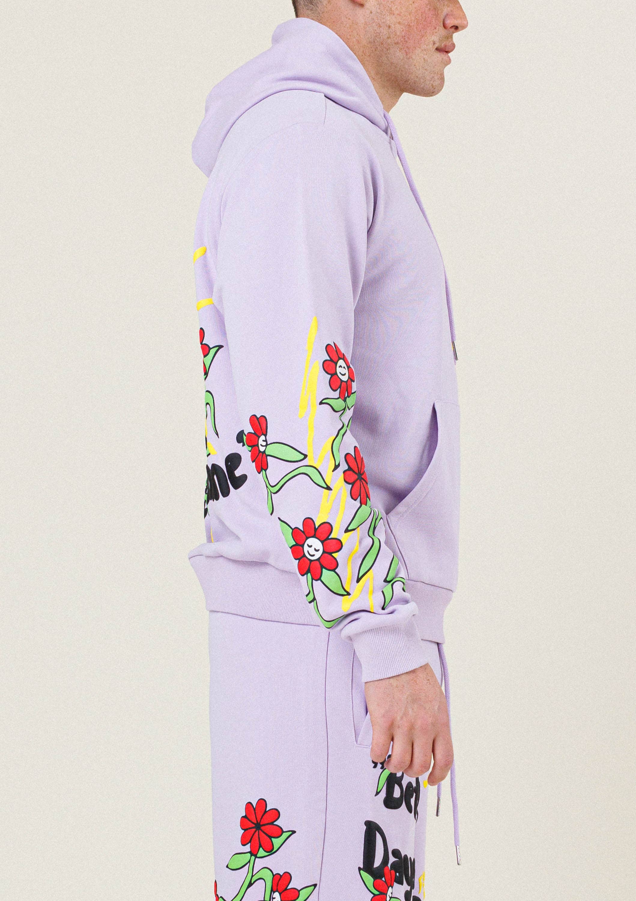 FLOWER GRAPHIC TERRY PULLOVER