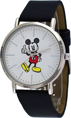 Image of Disney MK1521 Silver Tone Mickey Mouse Thumbs Up Watch