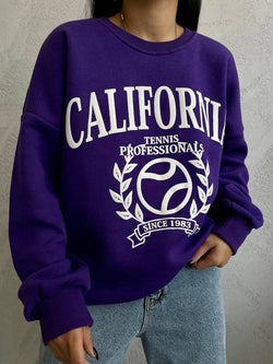 Image of “CALIFORNIA” oversized printed sweatshirt - BEA