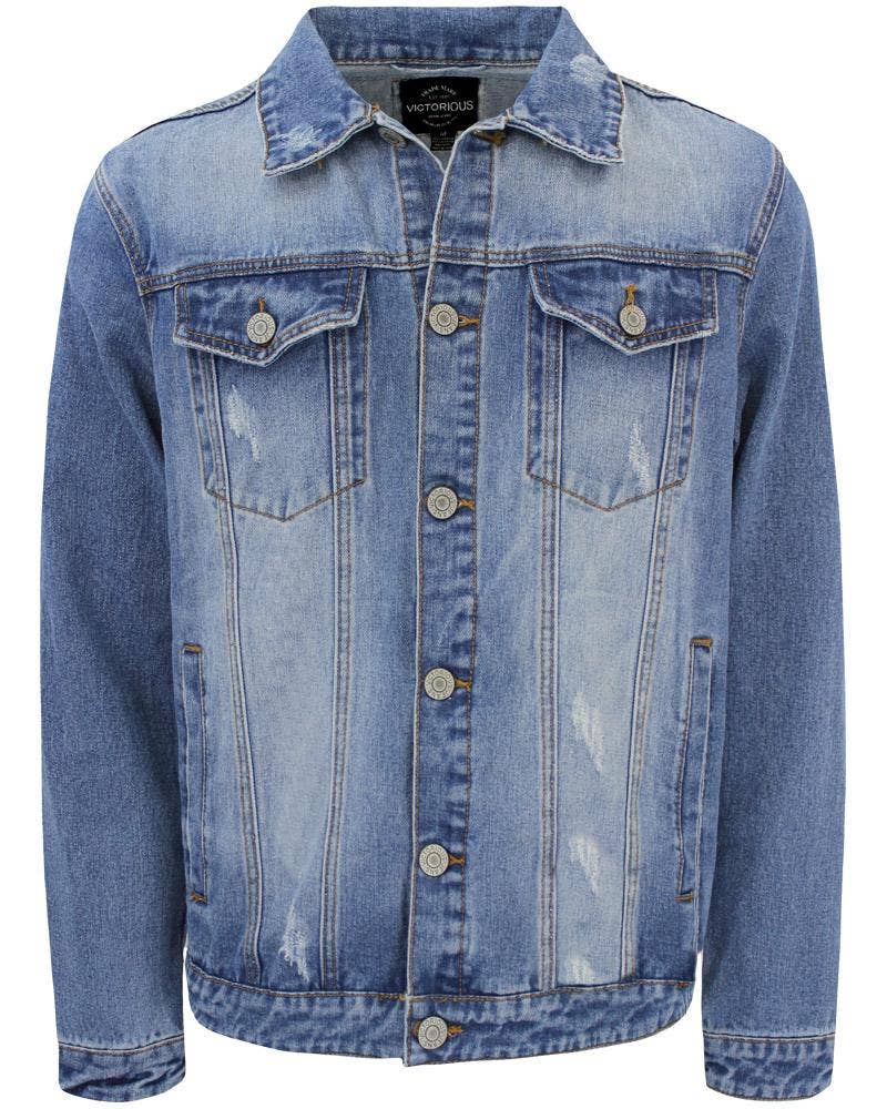 Men Savage Tiger Denim Jacket