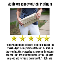 Image of Mollie Crossbody Clutch - Platinum