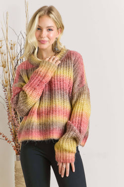 Image of CESW2485 - MULTI STRIPE SWEATER