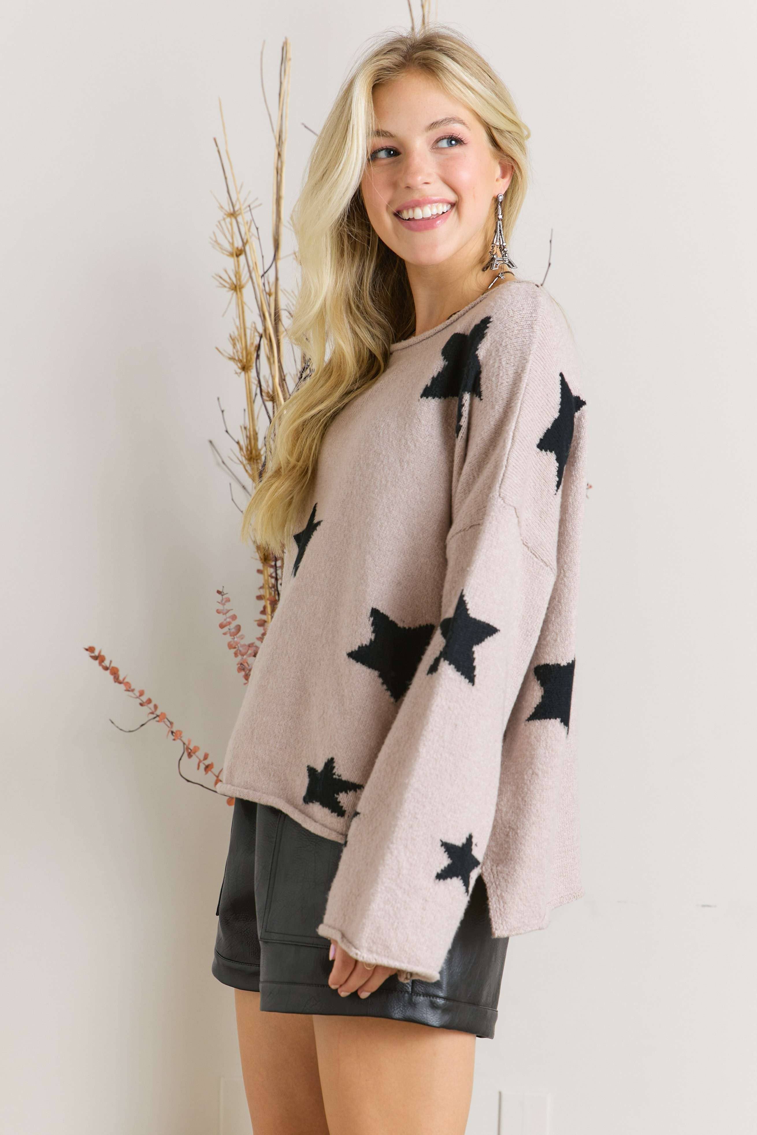 CESW2562 - STAR OVERSIZE SWEATER