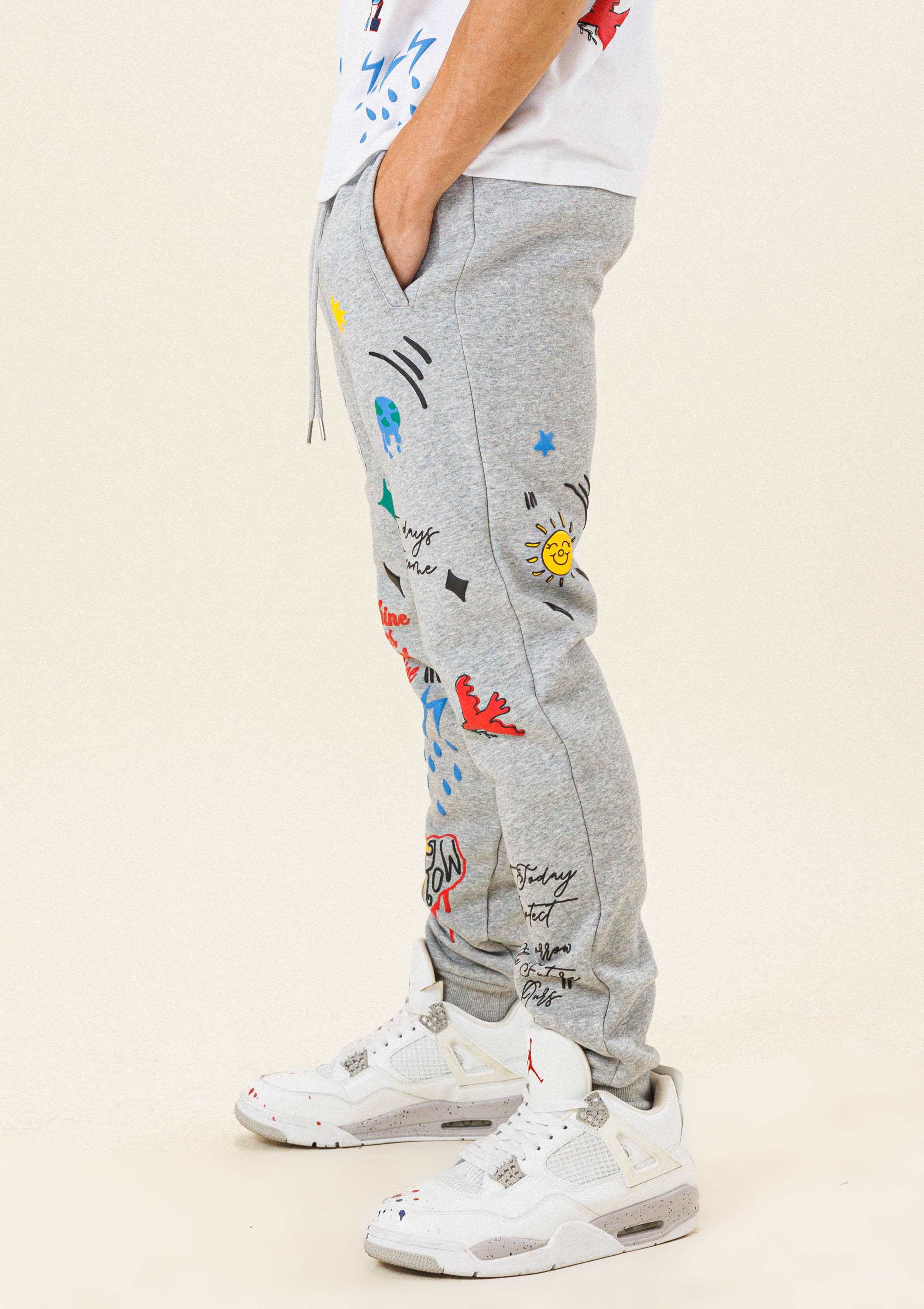 ALL OVER EMBROIDERED JOGGER