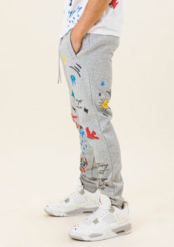 Image of ALL OVER EMBROIDERED JOGGER