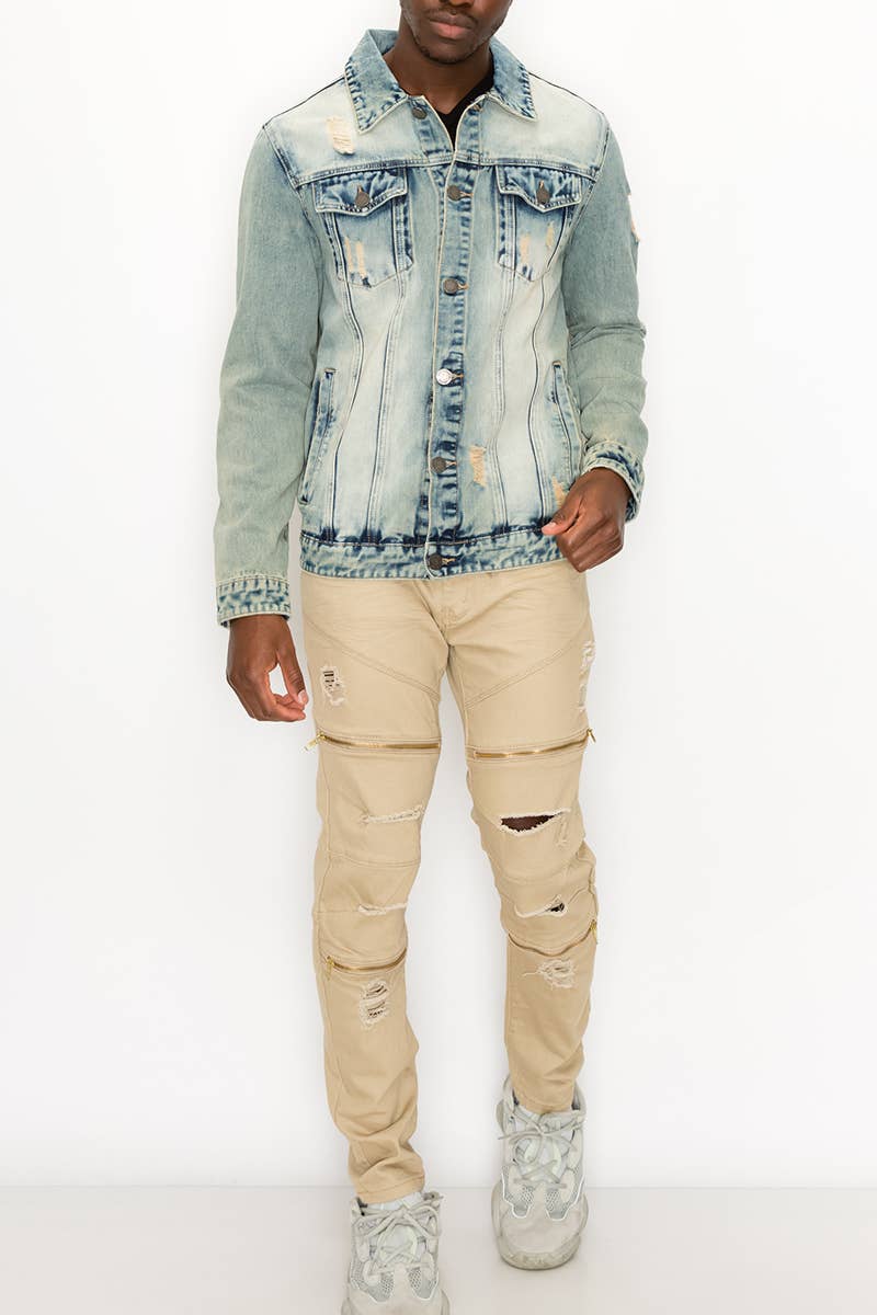 SPLATTER LION DENIM JACKET Pre-Pack