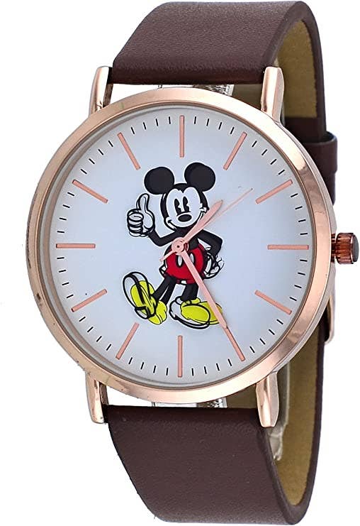 Disney MK1523 Gold Tone Mickey Mouse Thumbs up Watch