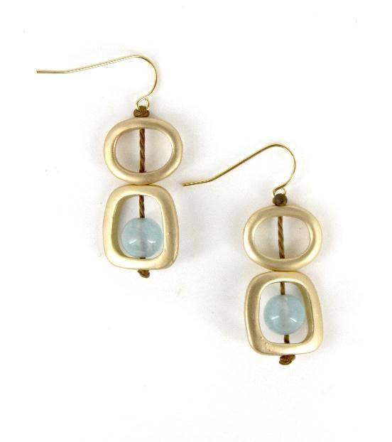 410E - Gold Geometric Earring