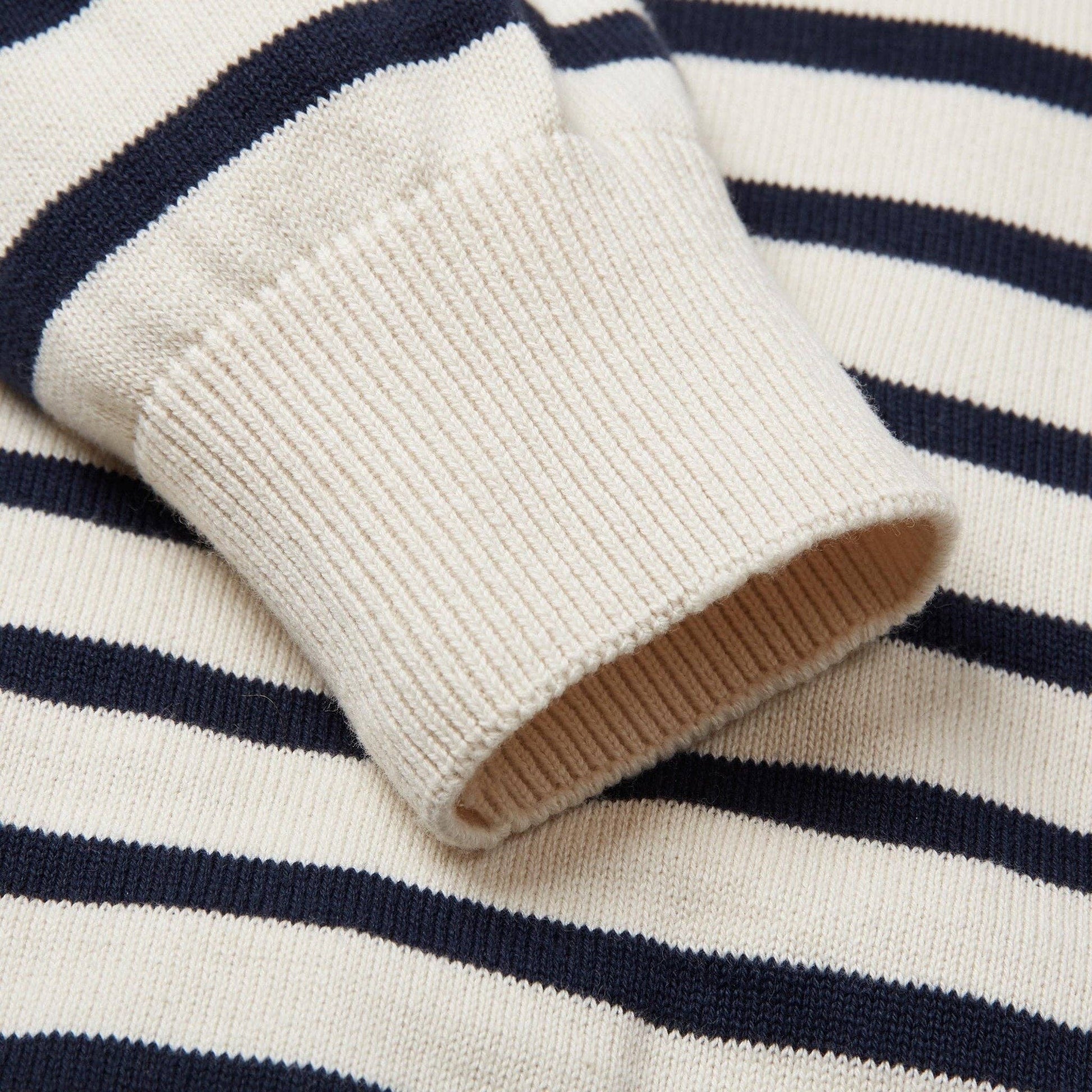 Mens 100% Cotton Striped Breton Sweater