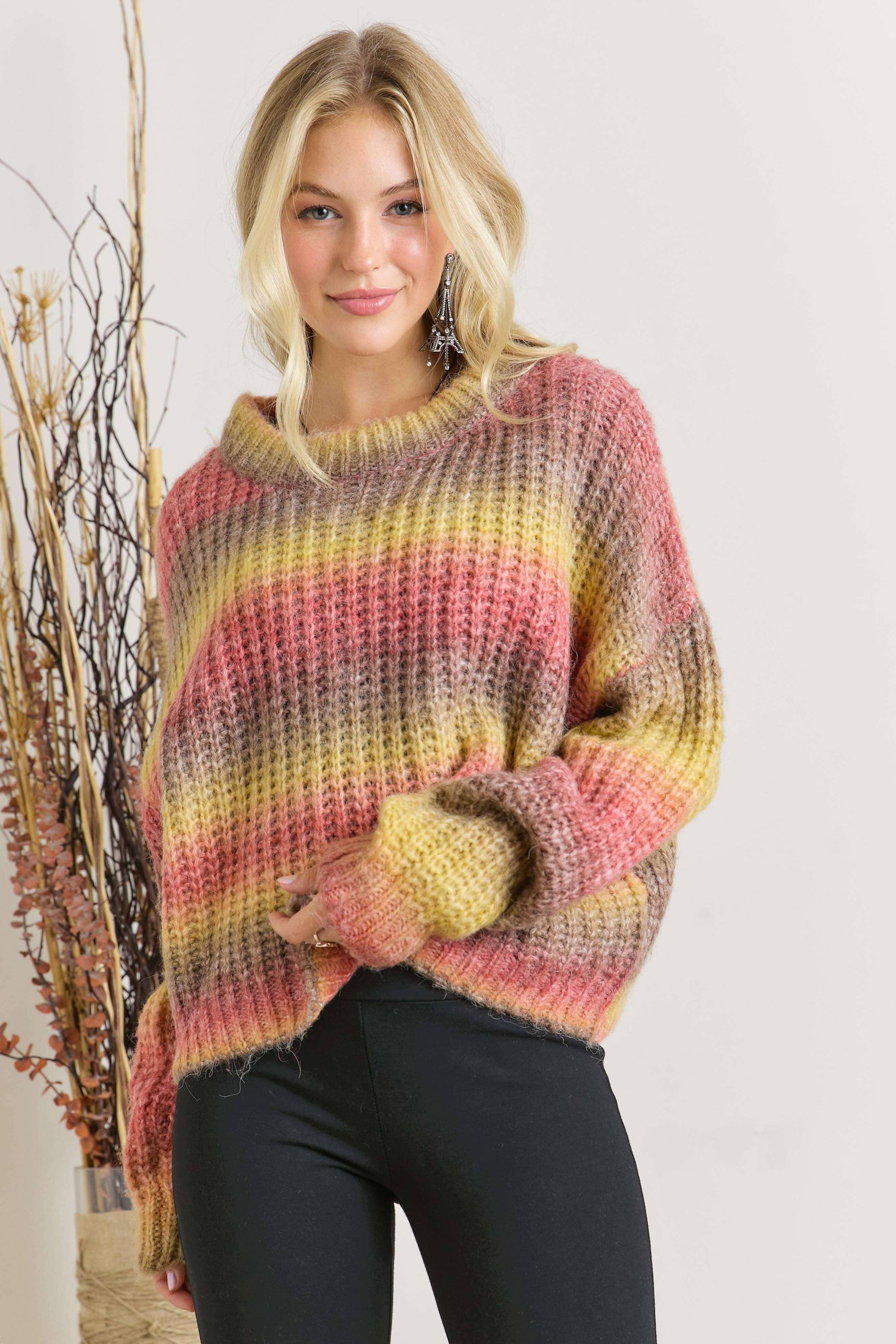 CESW2485 - MULTI STRIPE SWEATER