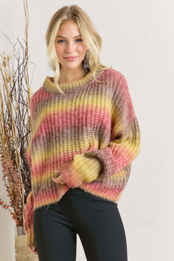 Image of CESW2485 - MULTI STRIPE SWEATER