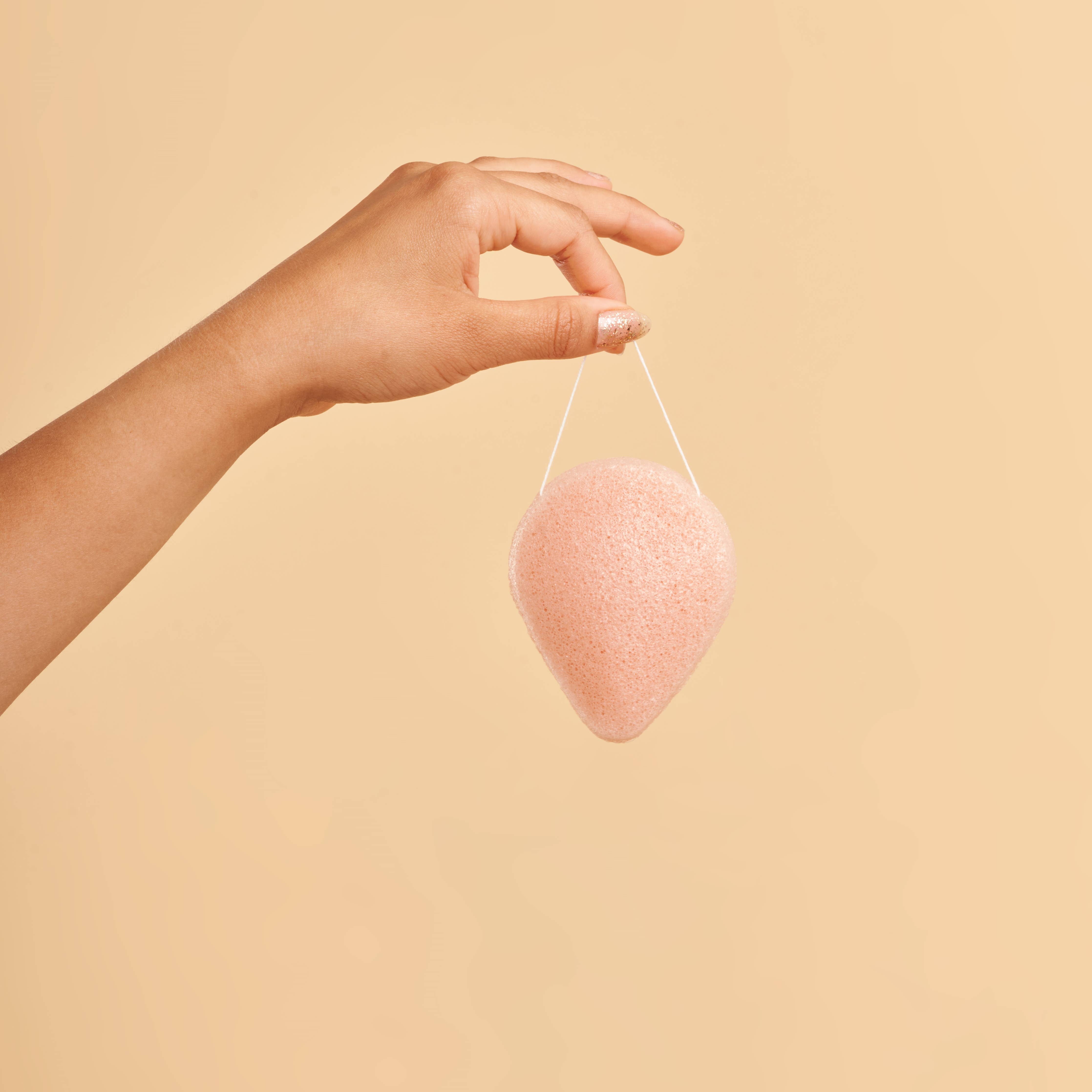 Package-Free Konjac Sponges - Rose Flower