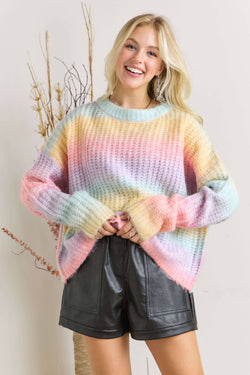 Image of CESW2485 - MULTI STRIPE SWEATER