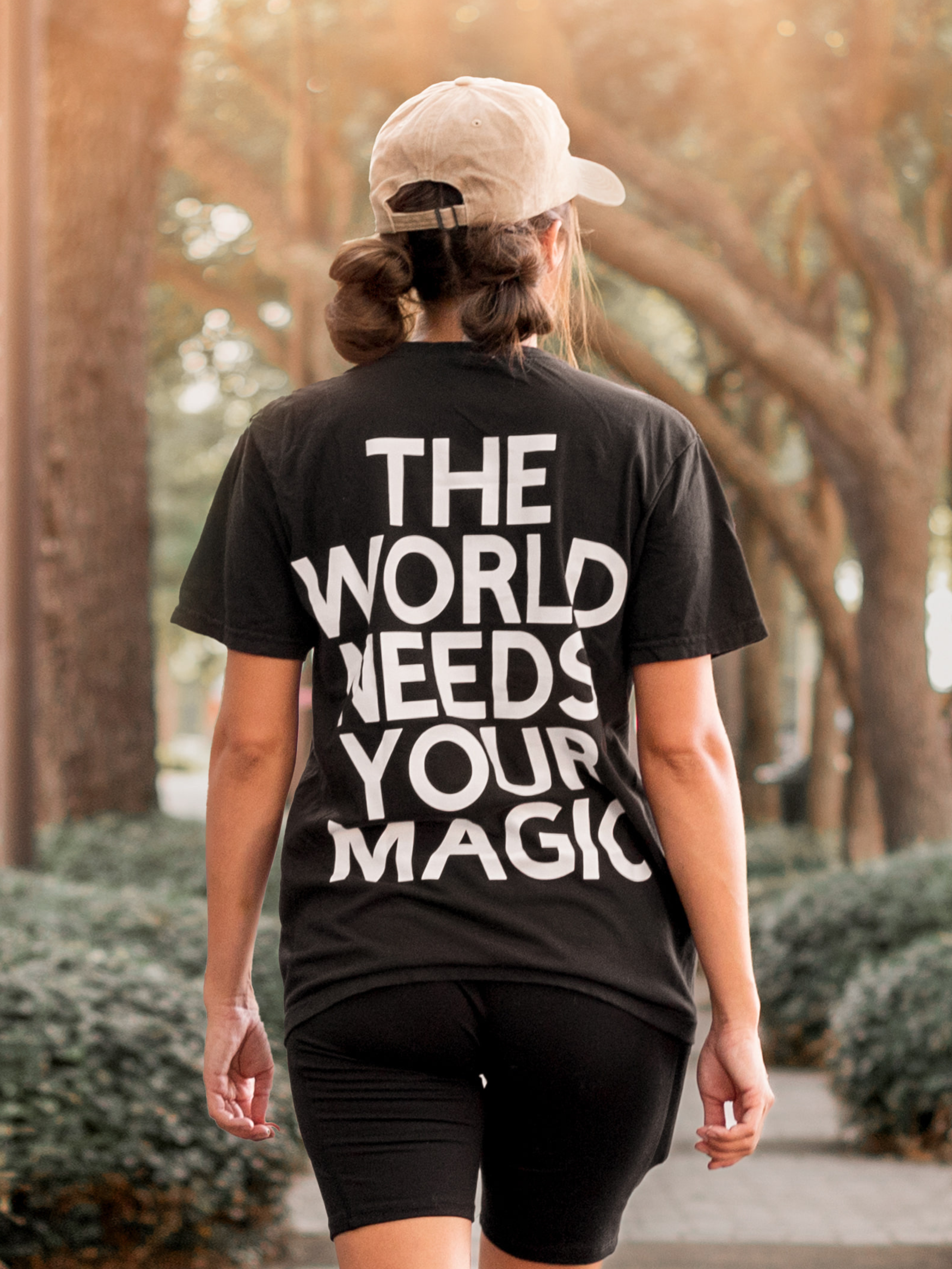 The World Needs Your Magic Black T shirt (7870824874211)