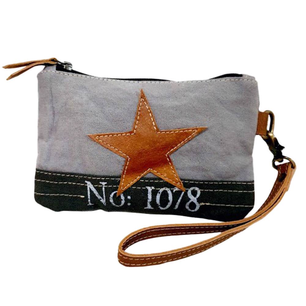 Canvas Wristlet With Star