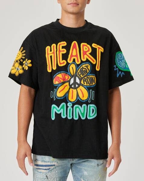 Heart & mind extra puff printed tee (7921681531107)