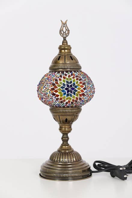 KAFTHAN - Turkish Moroccan Mosaic Glass Lamp Multicolor Center Large (7802954547427)