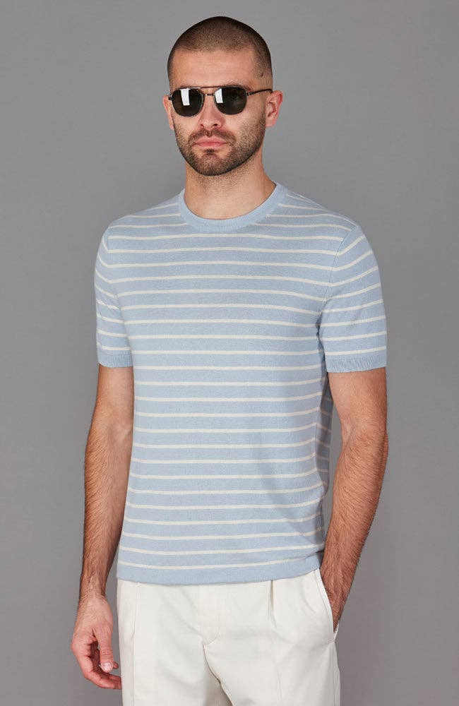 Tyler Knitted Pin Stripe T-Shirt
