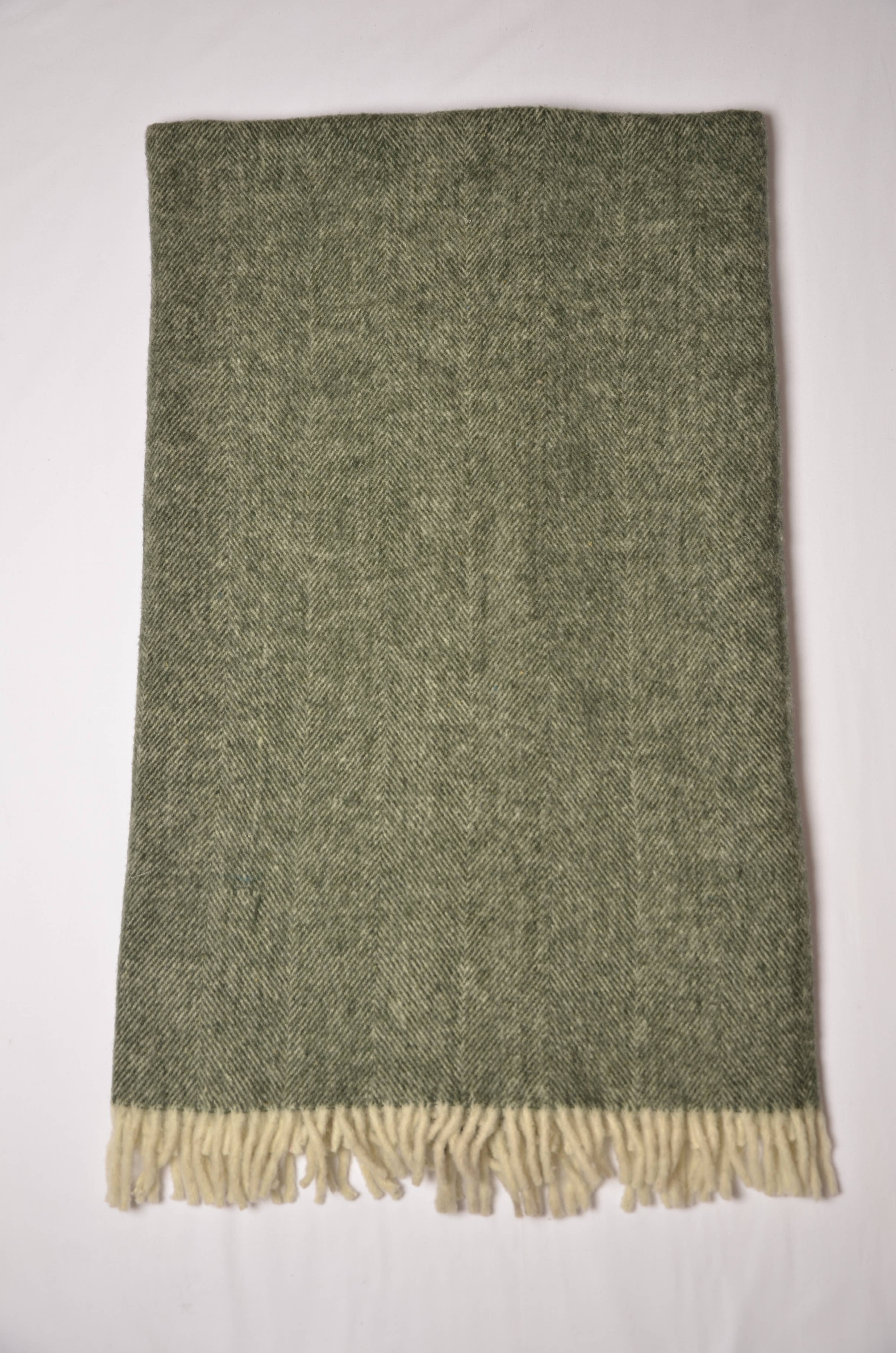 KAFTHAN - Brushed Herringbone Wool Throw Blankets 50"x70" (7802956775651)